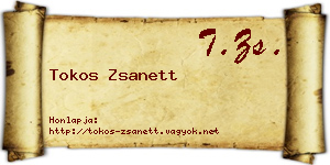 Tokos Zsanett névjegykártya