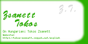 zsanett tokos business card